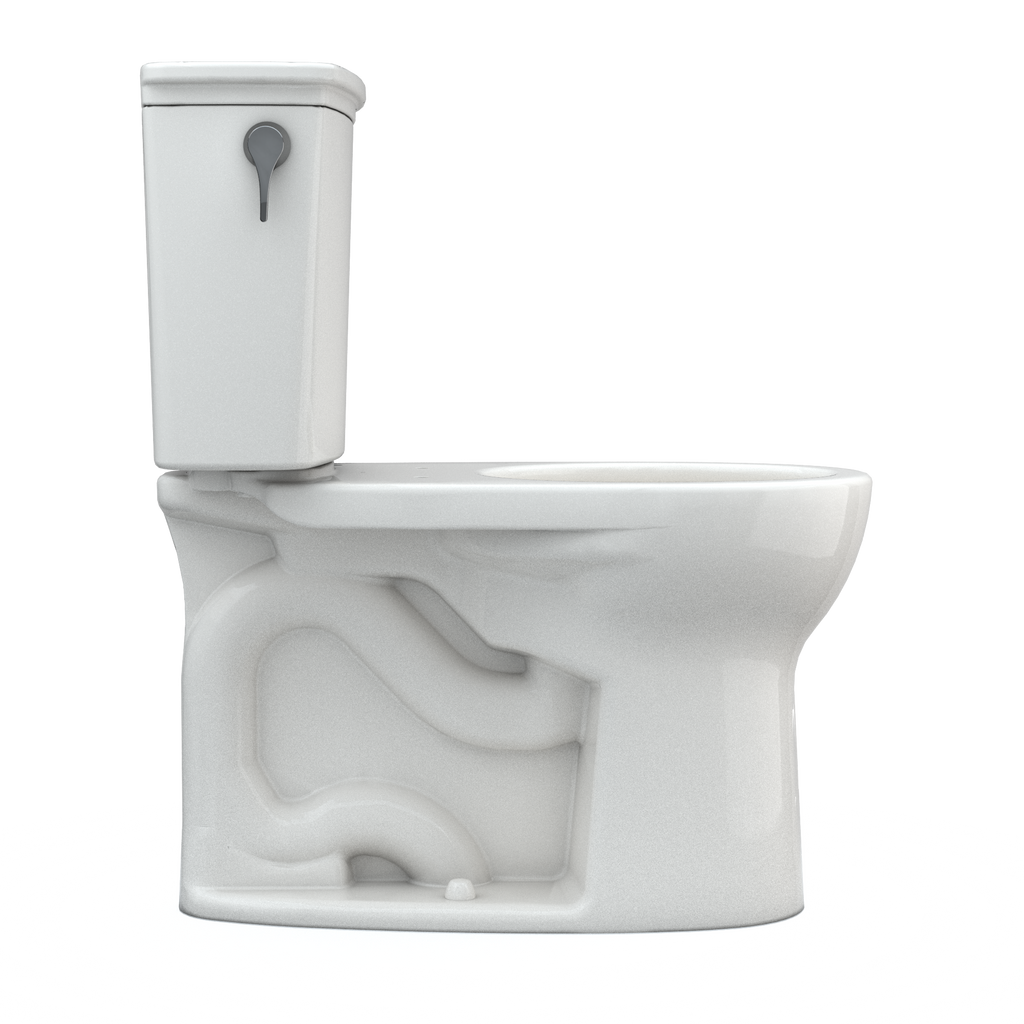 TOTO CST785CEFG#11 Drake Transitional Two-Piece Round 1.28 Gpf Universal Height Tornado Flush Toilet With Cefiontect - Colonial White
