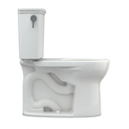 TOTO CST785CEFG#11 Drake Transitional Two-Piece Round 1.28 Gpf Universal Height Tornado Flush Toilet With Cefiontect - Colonial White