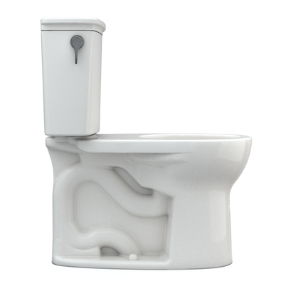 TOTO CST785CEFG#11 Drake Transitional Two-Piece Round 1.28 Gpf Universal Height Tornado Flush Toilet With Cefiontect - Colonial White