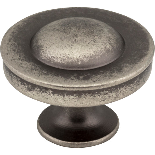 JEFFREY ALEXANDER Z111-BNDL Cordova 1-1/4" Diameter Mushroom Knob - Distressed Pewter