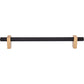 JEFFREY ALEXANDER 478-12MBSBZ Larkin 2 12" Center-to-Center Appliance Pull - Matte Black w/Satin Bronze