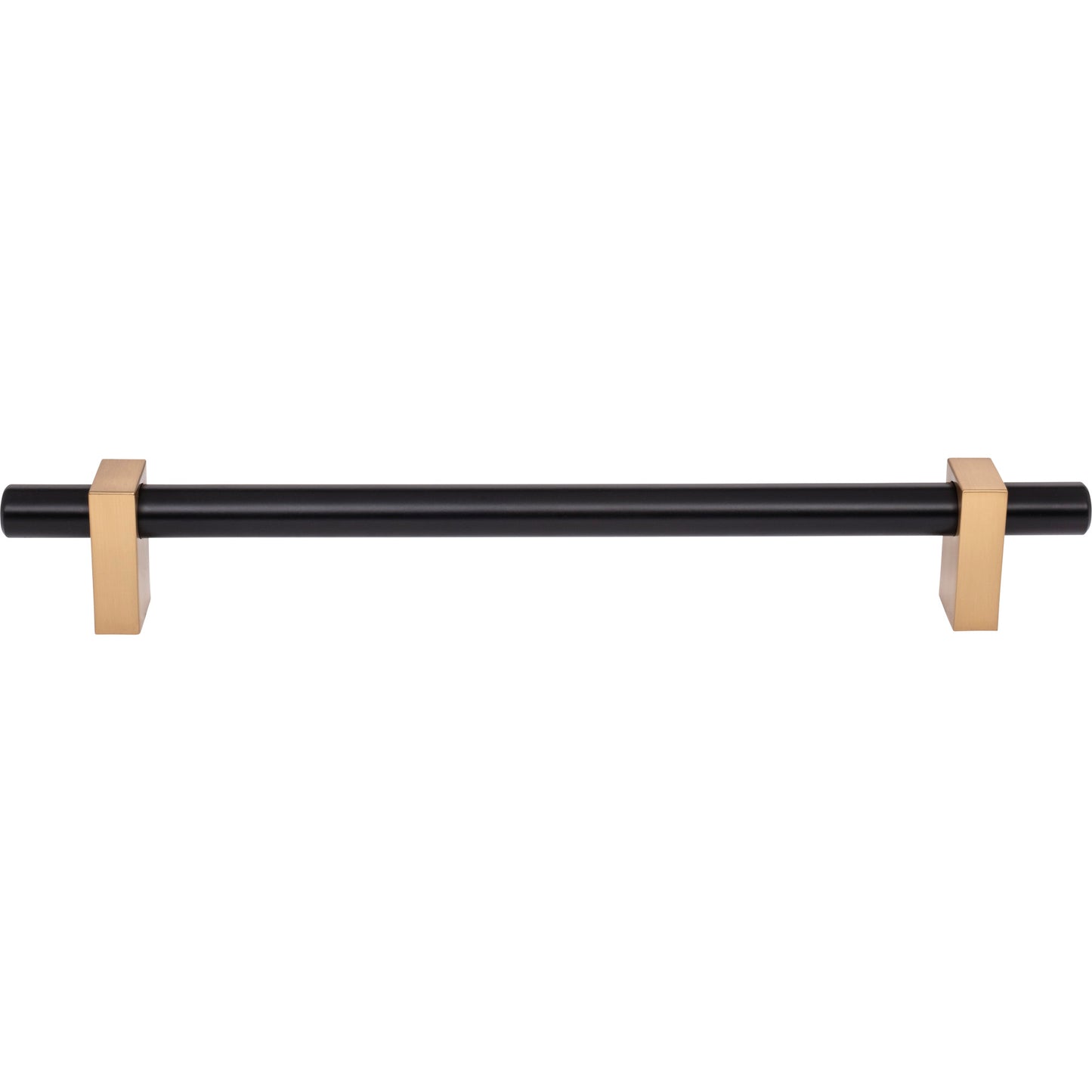 JEFFREY ALEXANDER 478-12MBSBZ Larkin 2 12" Center-to-Center Appliance Pull - Matte Black w/Satin Bronze