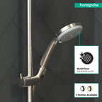 HANSGROHE 04073820 Croma 100 Handshower E 3-Jet, 2.5 GPM - Brushed Nickel