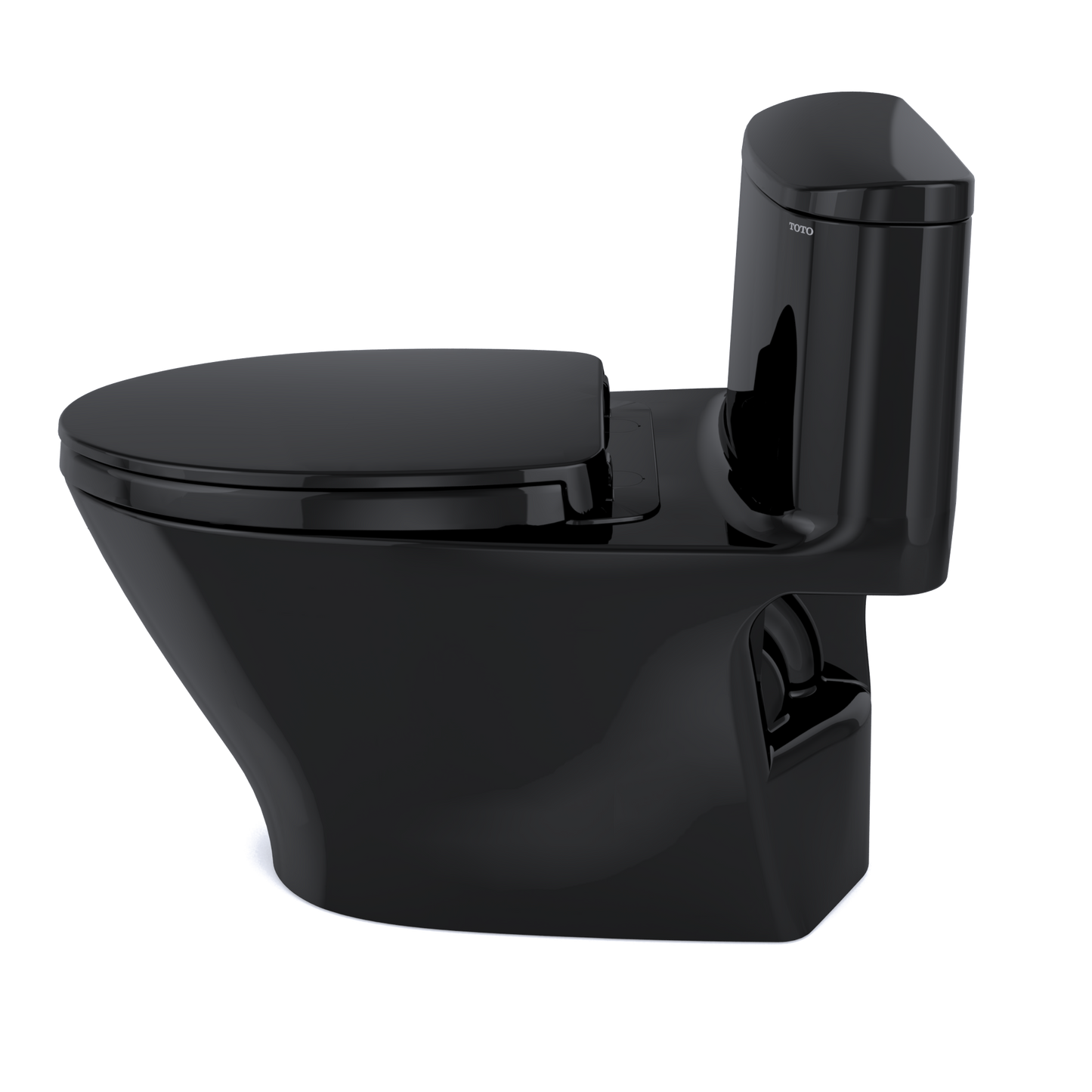 TOTO MS642124CEF#51 Nexus One-Piece Elongated 1.28 GPF Universal Height Toilet with SS124 SoftClose Seat , Ebony