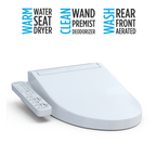 TOTO SW3073#01 Washlet C2 Electronic Bidet Toilet Seat With Premist And Ewater+ Wand Cleaning - Cotton White