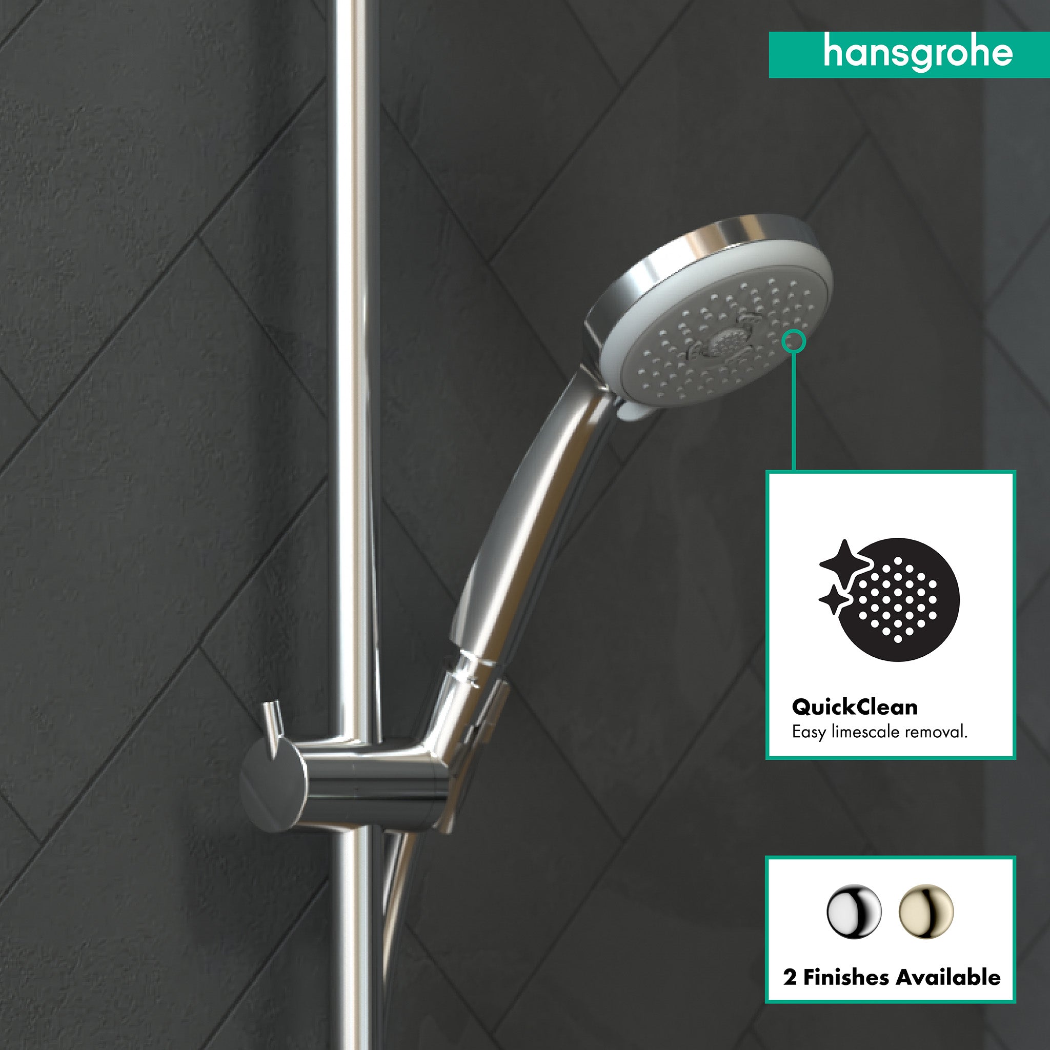 HANSGROHE 04073000 Croma 100 Handshower E 3-Jet, 2.5 GPM - Chrome