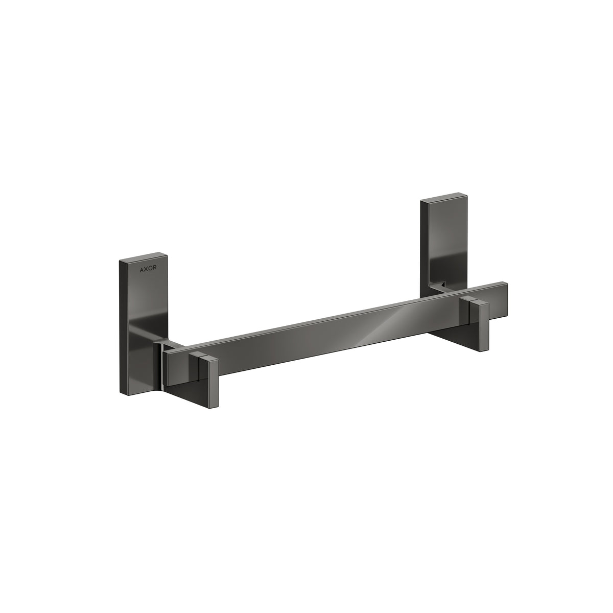 AXOR 42613330 Universal Rectangular Towel Bar, 12" - Polished Black Chrome