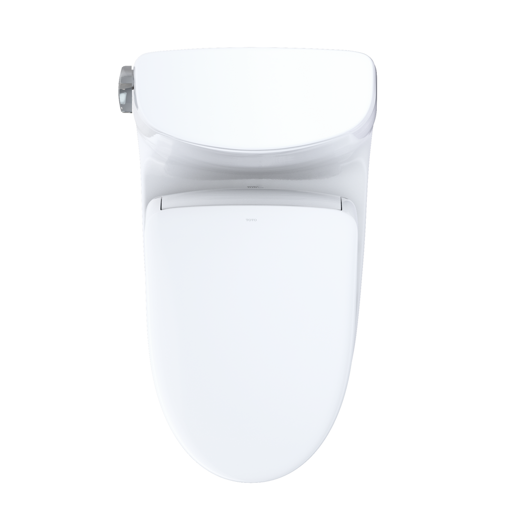 TOTO MW6144736CEFGA#01 Washlet+ Carlyle Ii One-Piece Elongated 1.28 Gpf Toilet With Auto Flush Washlet+ S7A Contemporary Bidet Seat - Cotton White