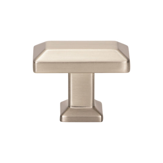 ATLAS A661-BRN Sweetbriar Lane 1 3/8" Length Rectangle Knob - Brushed Nickel