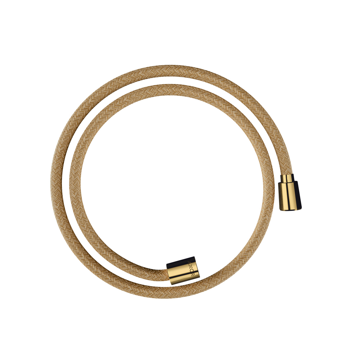 AXOR 28227990 Shower Solutions Textile Hose with Cylindircal and Conical Nut, 49" - Polished Gold Optic