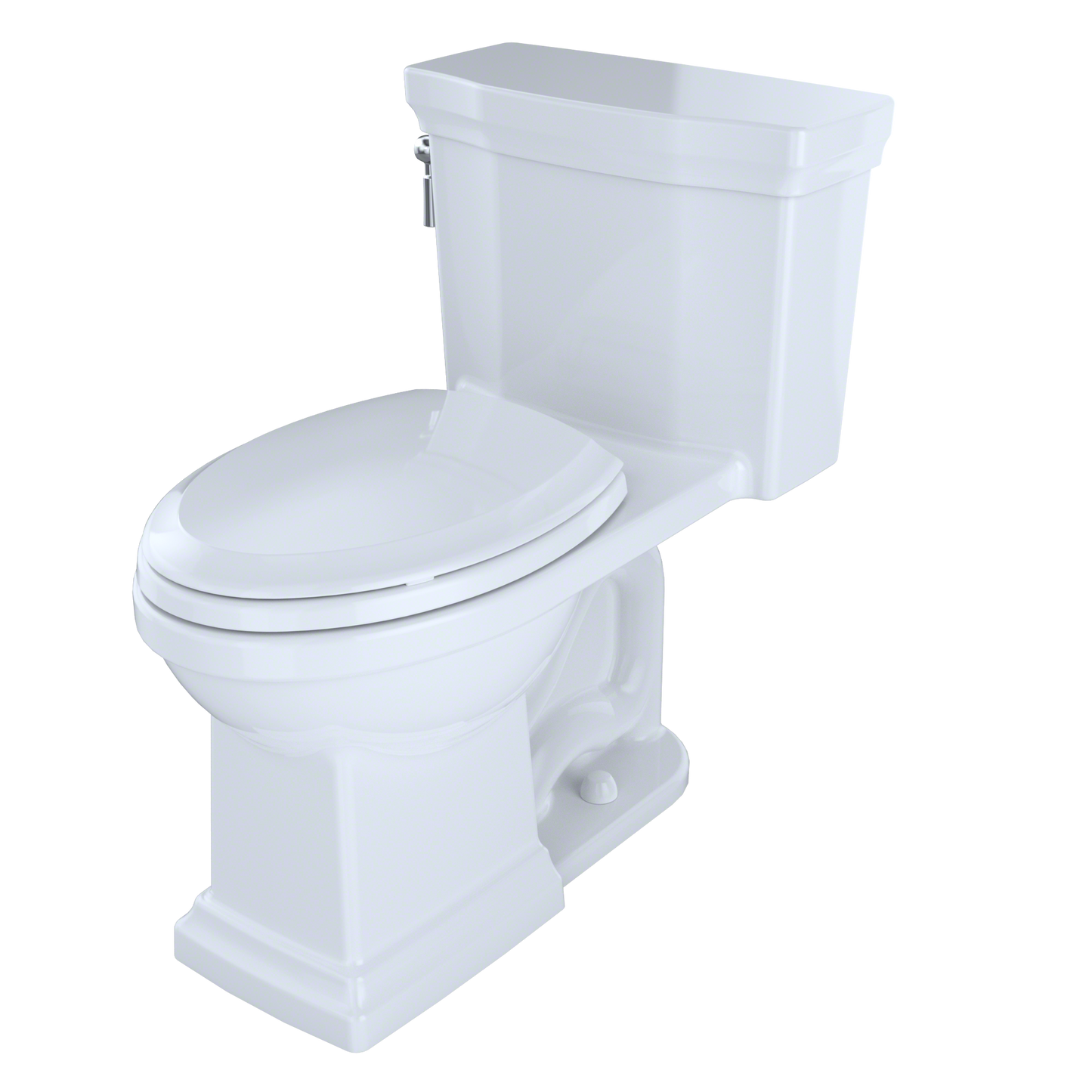 TOTO MS814224CEFG#11 Promenade II One-Piece Elongated 1.28 GPF Universal Height Toilet with CEFIONTECT , Colonial White