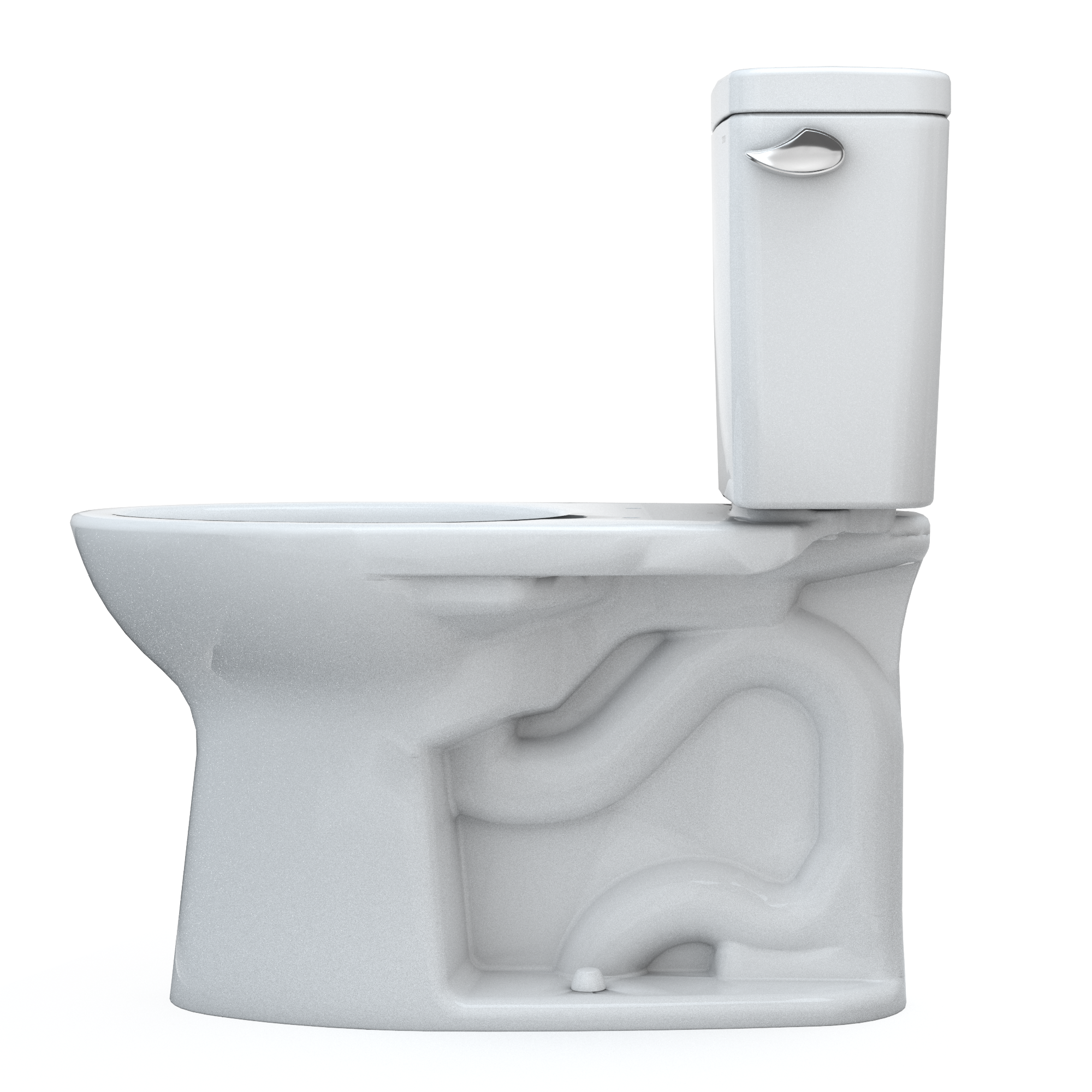 TOTO CST776CEFRG#01 Drake Two-Piece Elongated 1.28 Gpf Universal Height Tornado Flush Toilet With Cefiontect And Right-Hand Trip Lever - Cotton White