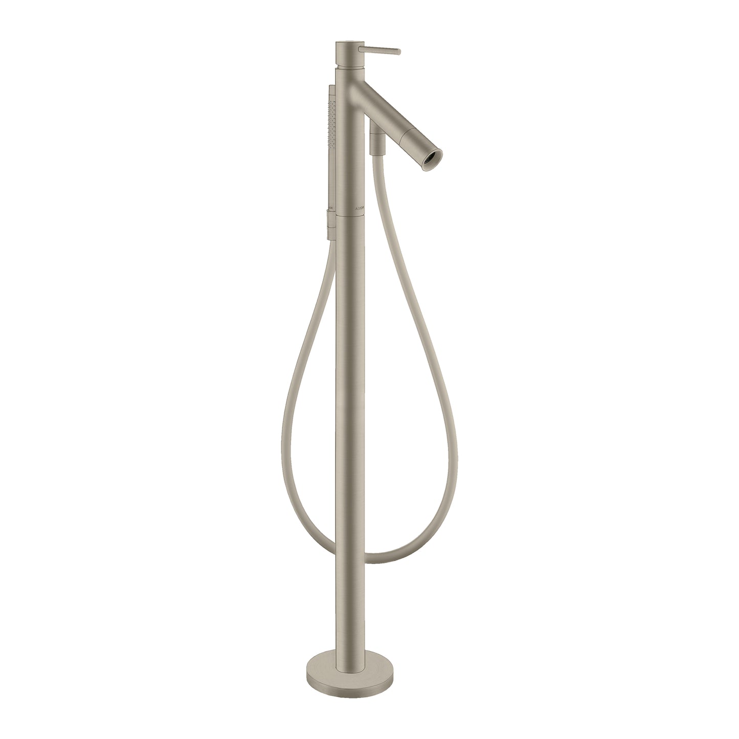 AXOR Starck Freestanding Tub Filler Trim with Lever Handle and 1.75 GPM Handshower in Brushed Nickel