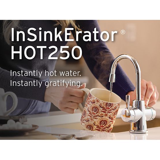 INSINKERATOR HC250SN-SS Instant Hot & Cold Water Dispenser System, 2-Handle Drinking Water Faucet with 2/3-Gallon, Stainless Steel Tank