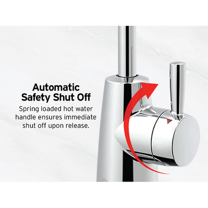 INSINKERATOR 45675-ISE Instant Hot Water Dispenser System, Single-Handle Faucet with 2/3-Gallon Stainless Steel Tank - H250C-SS