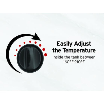 INSINKERATOR 45676B-ISE Instant Hot & Cold Water Dispenser System, 2-Handle Drinking Water Faucet with 2/3-Gallon, Stainless Steel Tank  -  HC250MBLK-SS