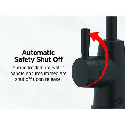 INSINKERATOR 45676B-ISE Instant Hot & Cold Water Dispenser System, 2-Handle Drinking Water Faucet with 2/3-Gallon, Stainless Steel Tank  -  HC250MBLK-SS