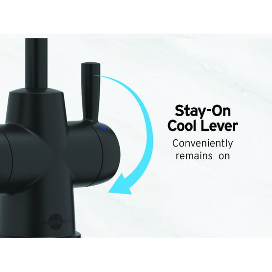 INSINKERATOR 45676B-ISE Instant Hot & Cold Water Dispenser System, 2-Handle Drinking Water Faucet with 2/3-Gallon, Stainless Steel Tank  -  HC250MBLK-SS