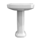 TOTO LPT972.8#01 Guinevere 24-3/8" x 19-7/8" Rectangular Pedestal Bathroom Sink for 8 Inch Center Faucets , Cotton White