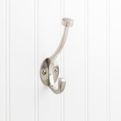 ELEMENTS YD60-550SN Elements Wall Double Hook - Satin Nickel