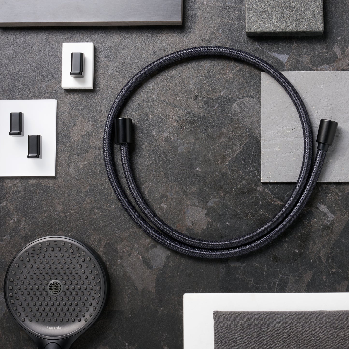 HANSGROHE 28230670 DesignFlex Textile Handshower Hose, 80" - Matte Black