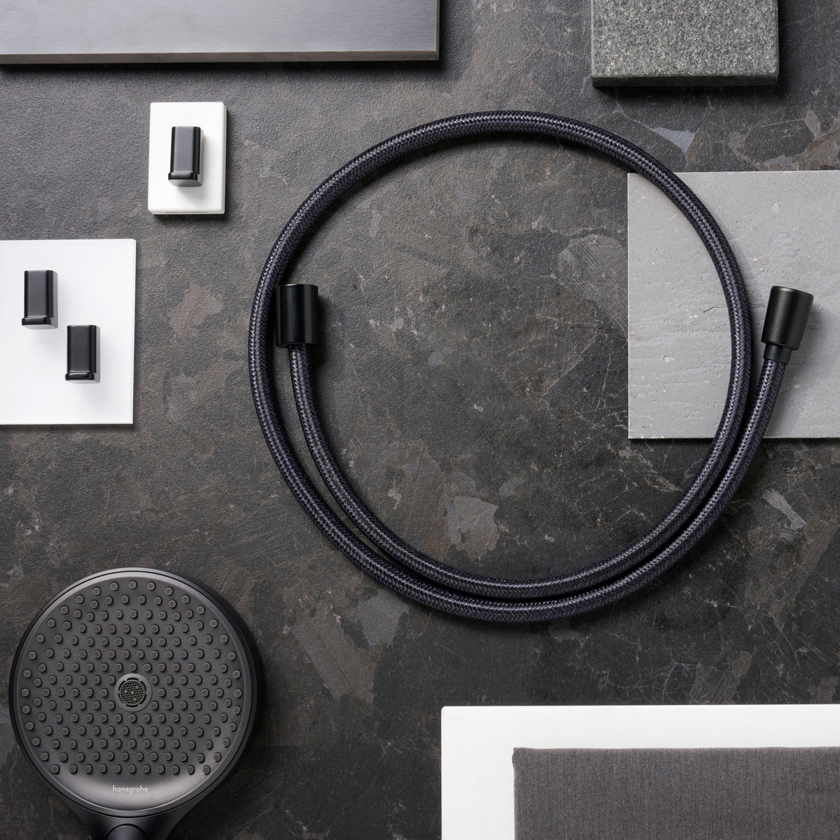 HANSGROHE 28230670 DesignFlex Textile Handshower Hose, 80" - Matte Black