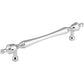 TOP KNOBS M817-7 Somerset Finial 7" Center to Center Bar Pull - Polished Chrome