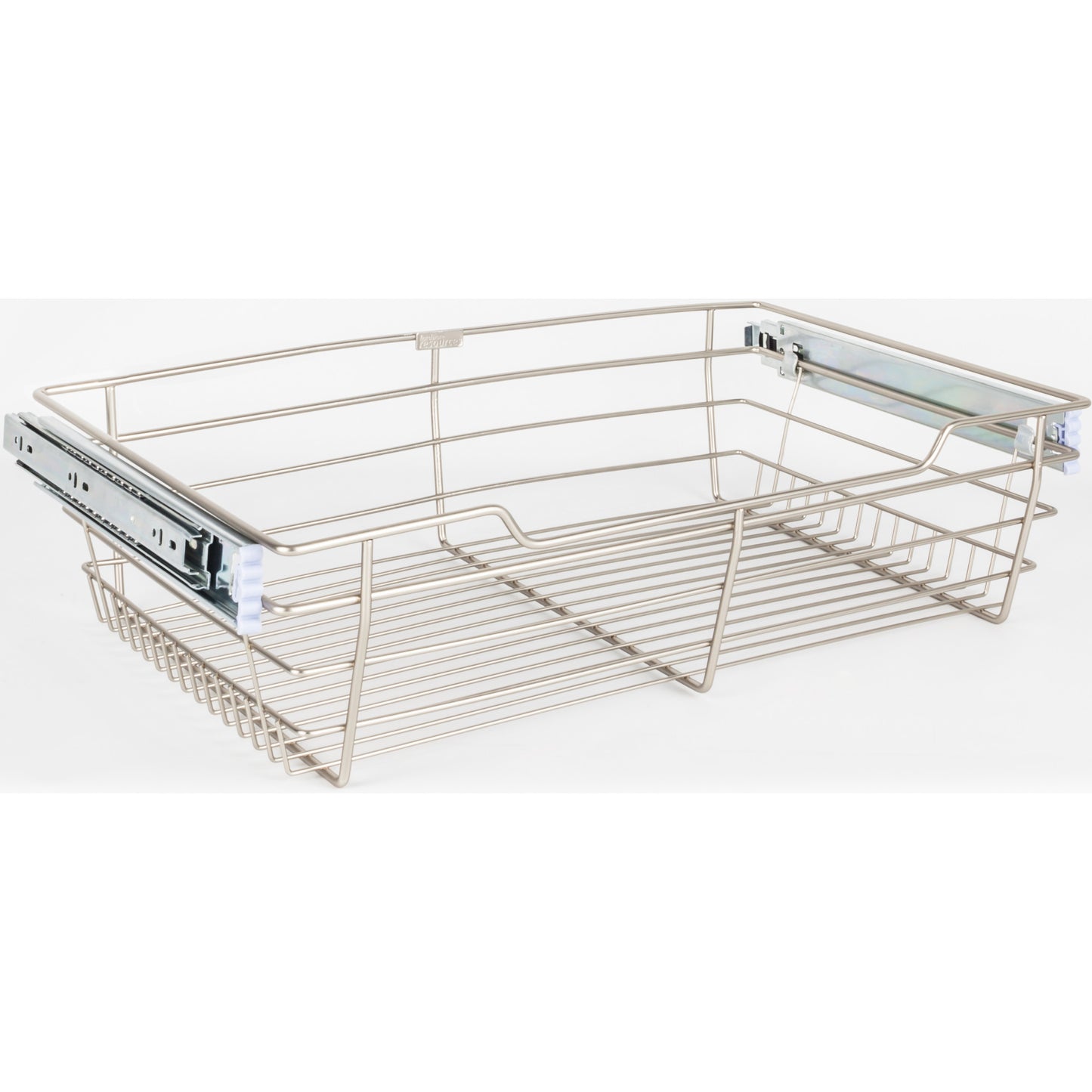 HARDWARE RESOURCES POB1-16176SN Satin Nickel Closet Pullout Basket with Slides 16"D x 17"W x 6"H - Satin Nickel