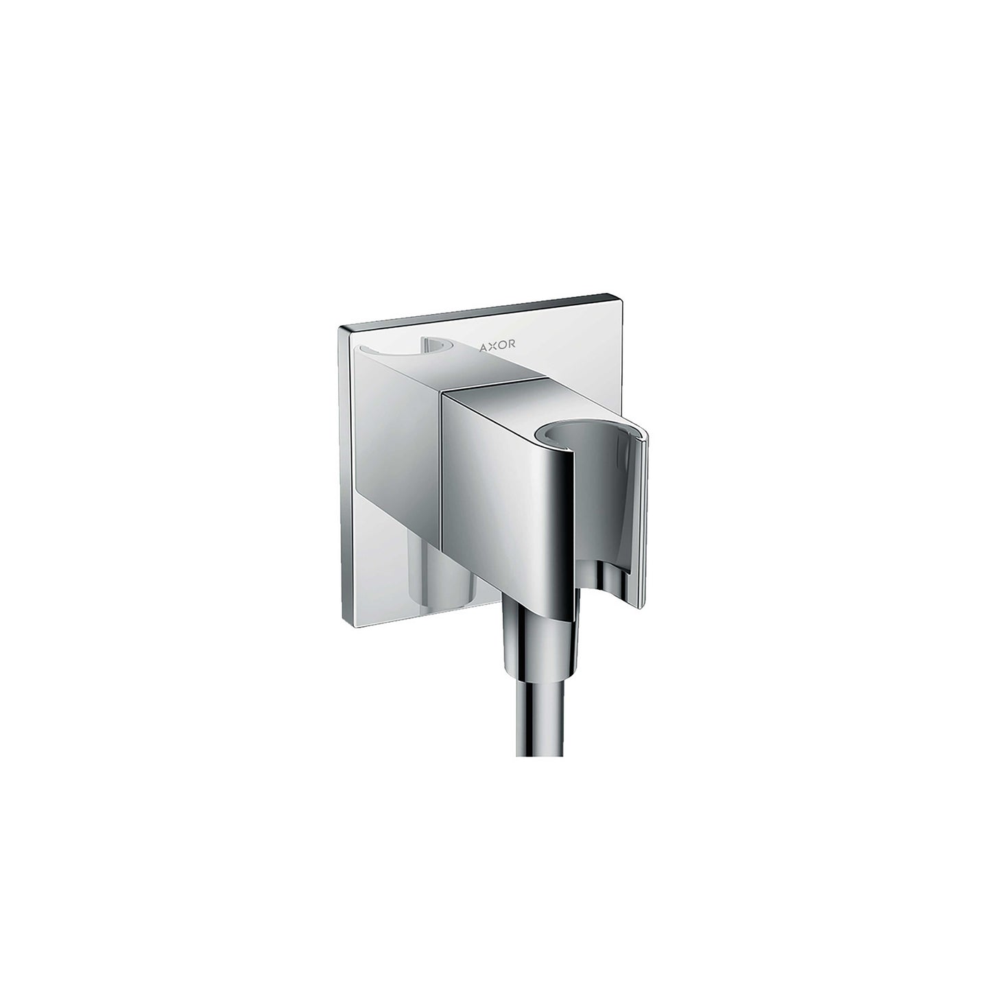 AXOR 36734001 ShowerSolutions Wall Outlet with Handshower Holder, Square - Chrome