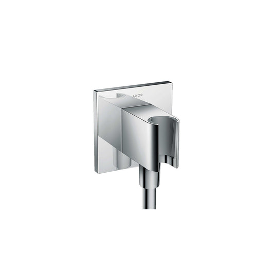 AXOR 36734001 ShowerSolutions Wall Outlet with Handshower Holder, Square - Chrome
