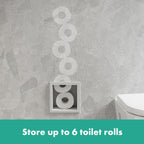 HANSGROHE 56058700 XtraStoris Original Recessed Toilet Paper Holder with Storage & Tileable Door - Matte White
