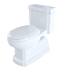 TOTO MS974224CEFG#01 Eco Guinevere Elongated 1.28 Gpf Universal Height Skirted Toilet With Cefiontect And Softclose Seat - Cotton White