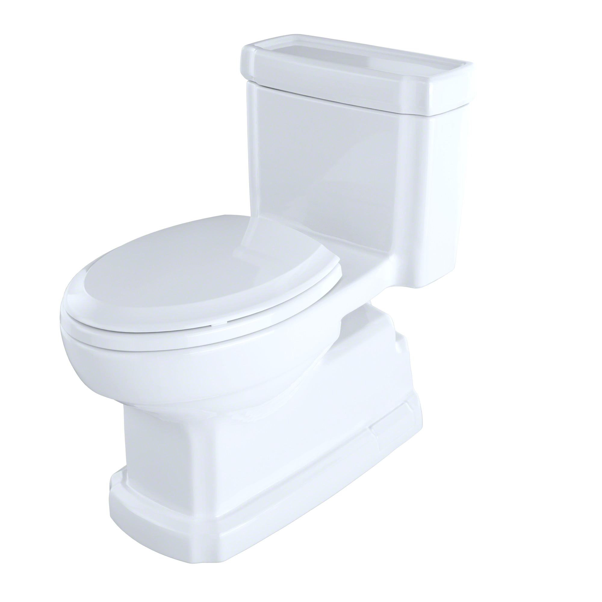 TOTO MS974224CEFG#01 Eco Guinevere Elongated 1.28 Gpf Universal Height Skirted Toilet With Cefiontect And Softclose Seat - Cotton White