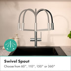HANSGROHE 72861801 Talis N Semi-Pro PowderSpray Kitchen Faucet 1.75 GPM - Stainless Steel Optic