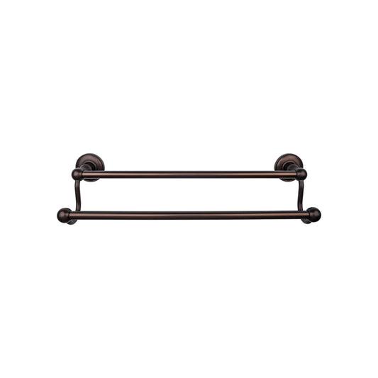 TOP KNOBS ED9ORBD TOP BATH (R) Edwardian Bath Double 26 1/2" Wall Mounted Towel Bar - Oil Rubbed Bronze