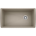 BLANCO 441765 Diamond Diamond SILGRANIT 33" Super Single Undermount Kitchen Sink - Truffle in Truffle