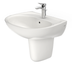 TOTO LHT241G#11 Supreme Oval Wall-Mount Bathroom Sink With Cefiontect And Shroud For Single Hole Faucets - Colonial White
