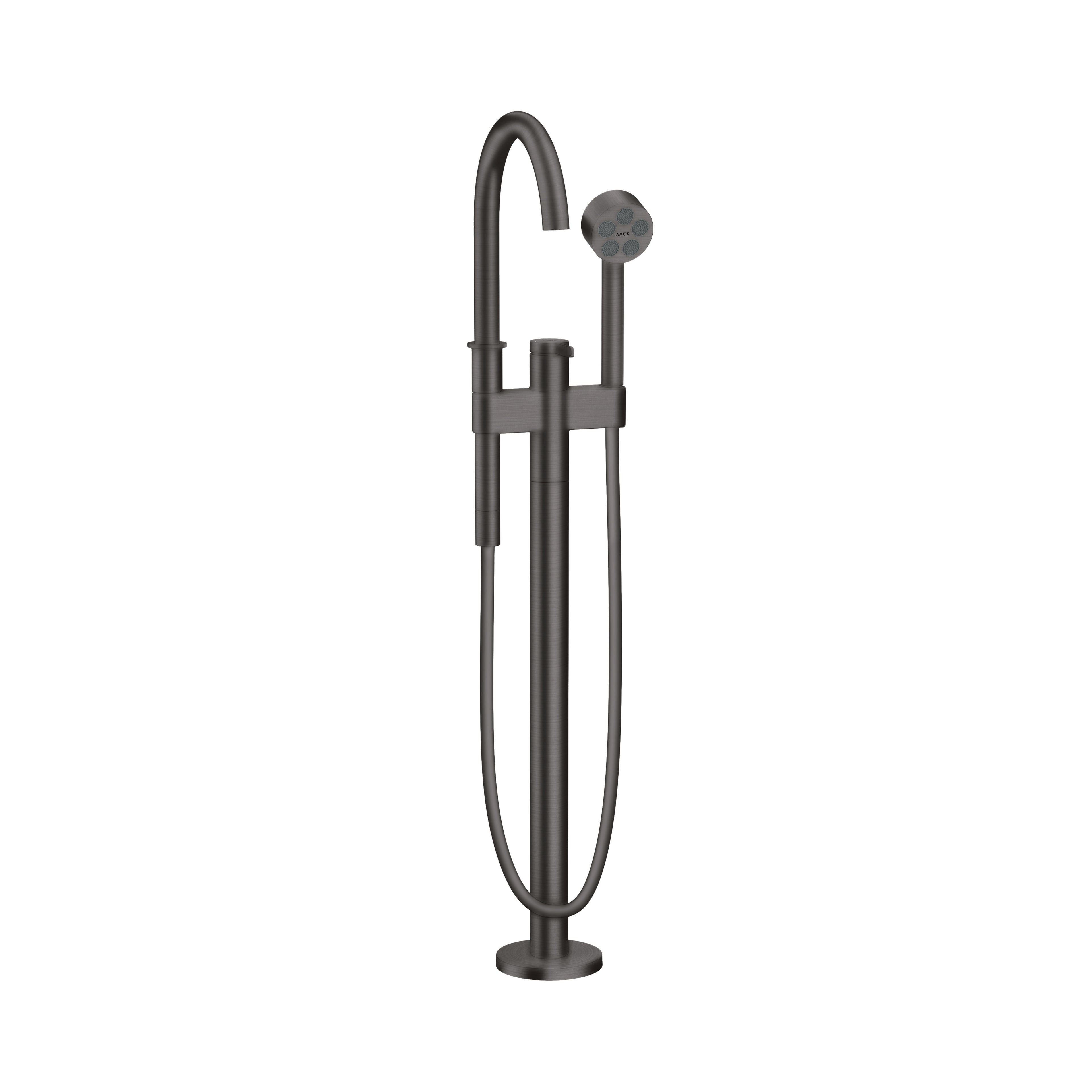 AXOR 48441341 ONE Freestanding Tub Filler Trim with 1.75 GPM Handshower - Brushed Black Chrome
