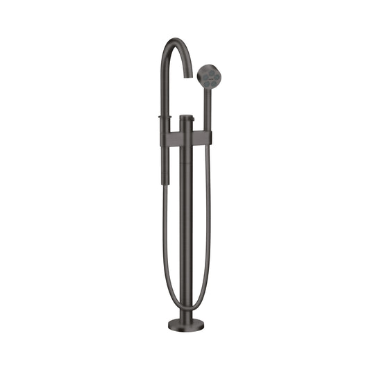 AXOR 48441341 ONE Freestanding Tub Filler Trim with 1.75 GPM Handshower - Brushed Black Chrome