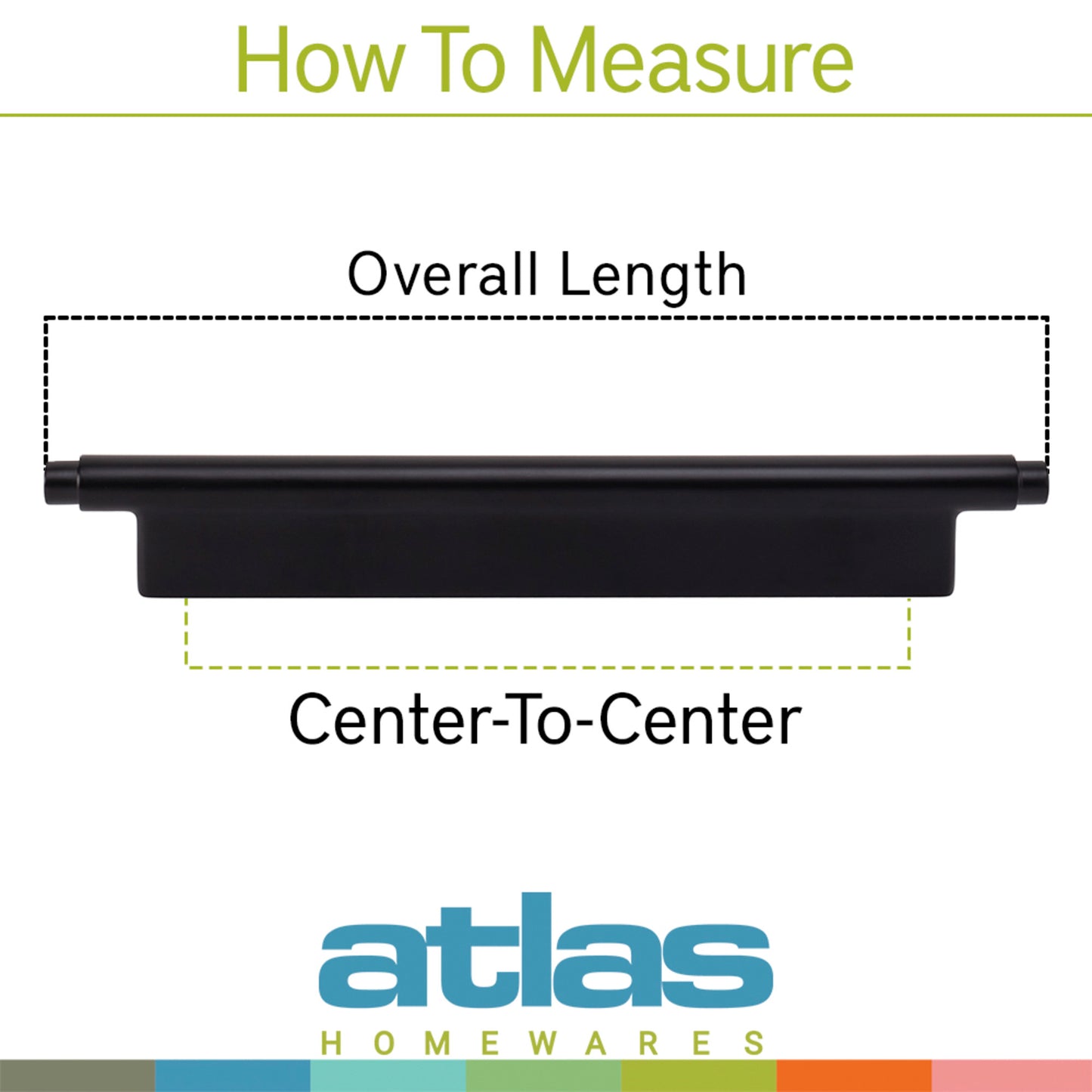 ATLAS A532-BL Kayden 3 3/4" Center to Center Bar Pull - Matte Black