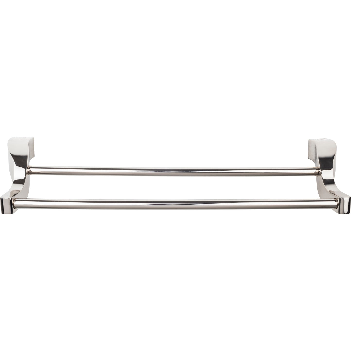 TOP KNOBS AQ9PN Aqua Double 25 1/4" Wall Mounted Towel Bar - Polished Nickel