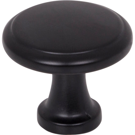 KASAWARE K997MB-10 1-3/16" Diameter Mushroom Knob - Matte Black