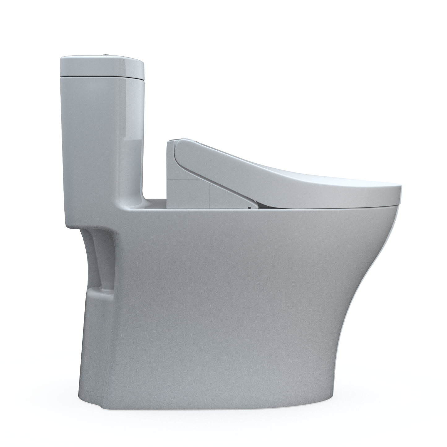 TOTO MW6463084CEMFGN#01 WASHLET+ Aquia IV One-Piece Elongated Dual Flush 1.28 and 0.9 GPF Toilet and WASHLET C5 Bidet Seat , Cotton White