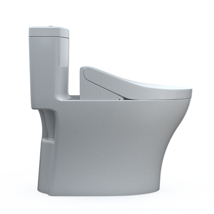 TOTO MW6463084CEMFGN#01 Washlet+ Aquia Iv One-Piece Elongated Dual Flush 1.28 And 0.9 Gpf Toilet And Washlet C5 Bidet Seat - Cotton White