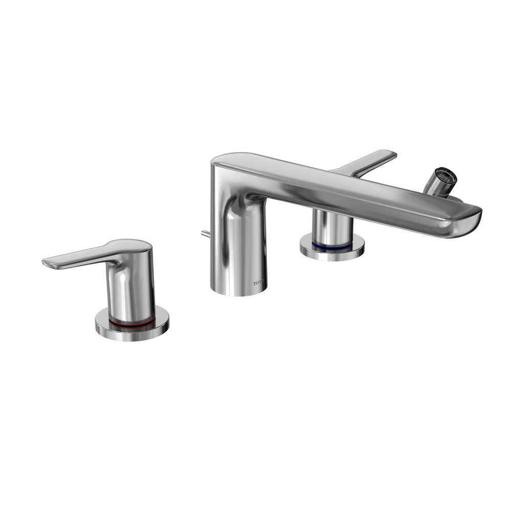 TOTO TBG03202U#CP Gs Four-Hole Deck-Mount Roman Tub Filler Trim With Handshower - Polished Chrome