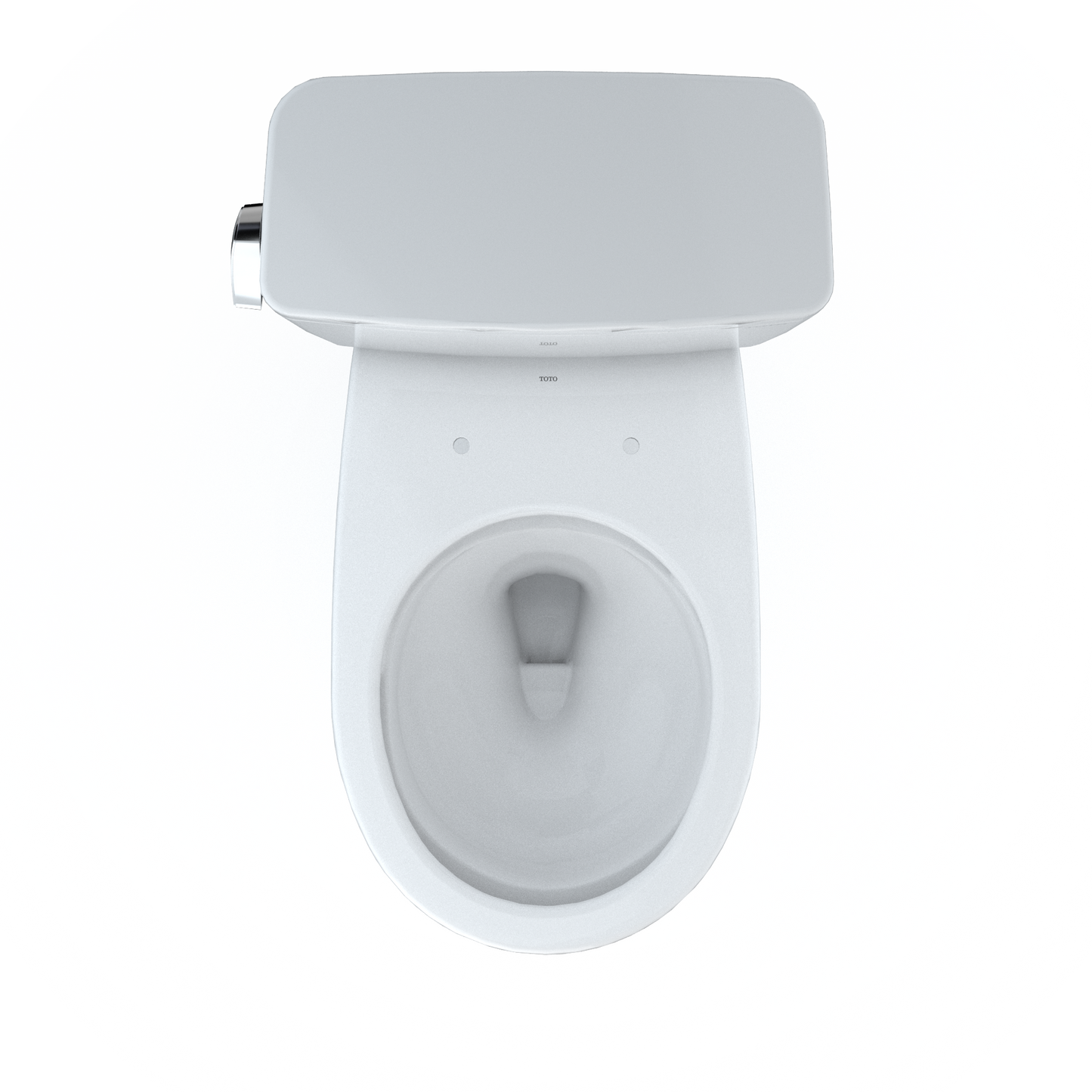 TOTO CST775CEFG#01 Drake Two-Piece Round 1.28 Gpf Universal Height Tornado Flush Toilet With Cefiontect - Cotton White