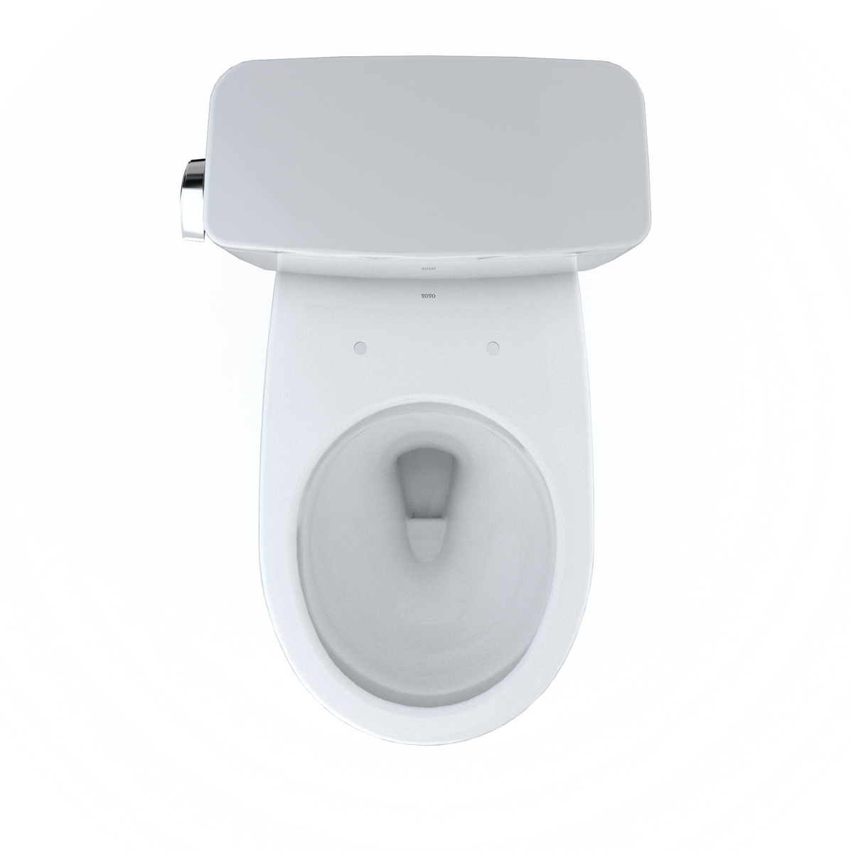 TOTO CST775CEFG#01 Drake Two-Piece Round 1.28 Gpf Universal Height Tornado Flush Toilet With Cefiontect - Cotton White