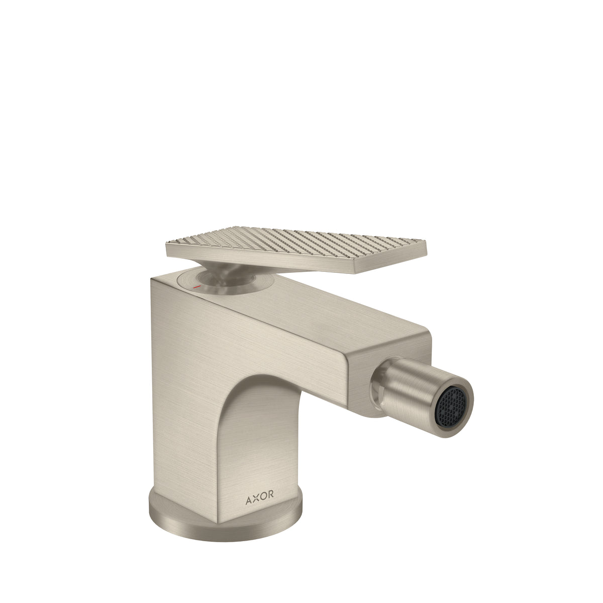 AXOR 39201821 Citterio Single-Hole Bidet Faucet with Pop-Up Drain- Rhombic Cut, 1.5 GPM - Brushed Nickel