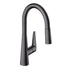 HANSGROHE 72813341 Talis S HighArc Kitchen Faucet, 2-Spray Pull-Down, 1.75 GPM - Brushed Black Chrome