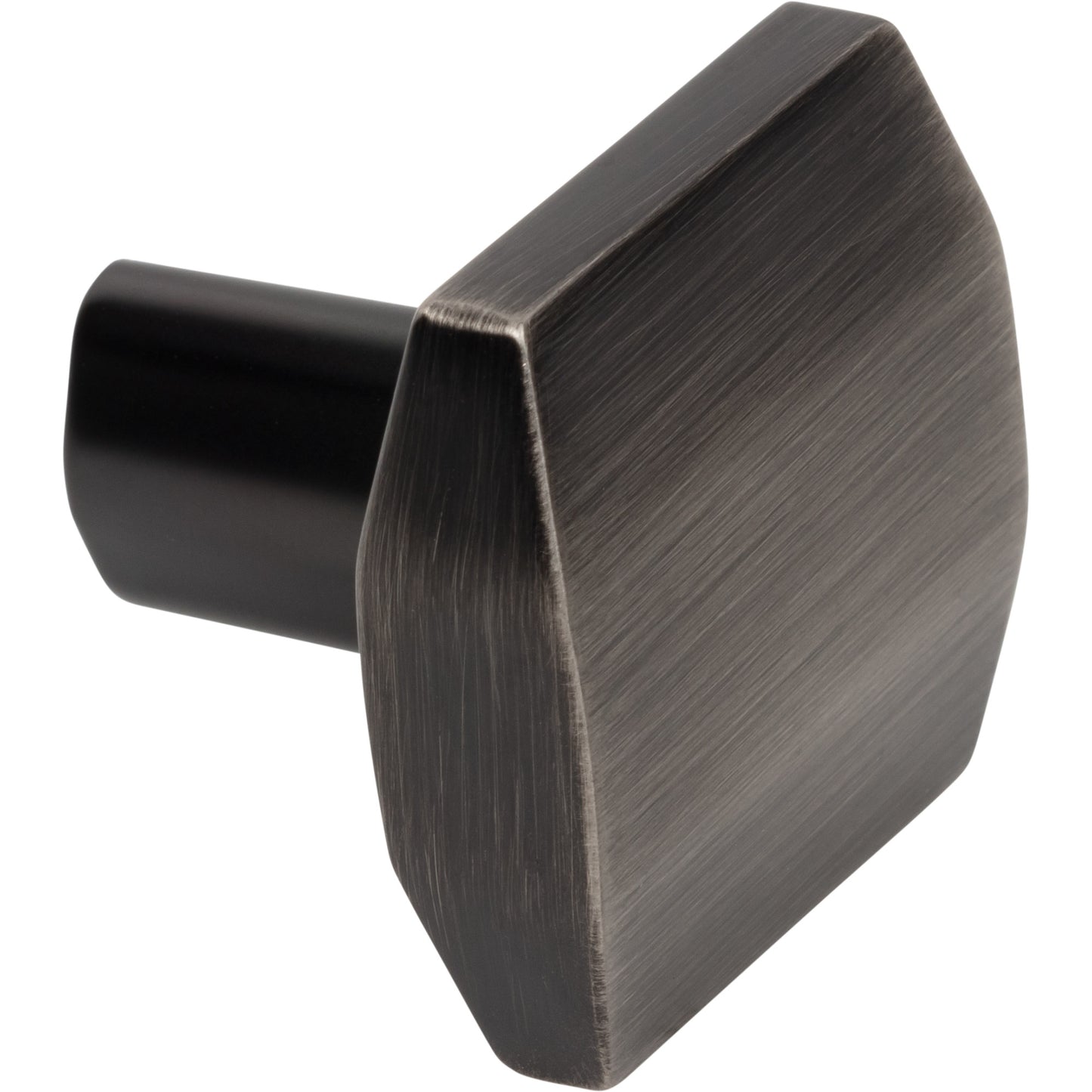 ELEMENTS 641BNBDL William 1-1/4" Length Square Knob - Brushed Pewter